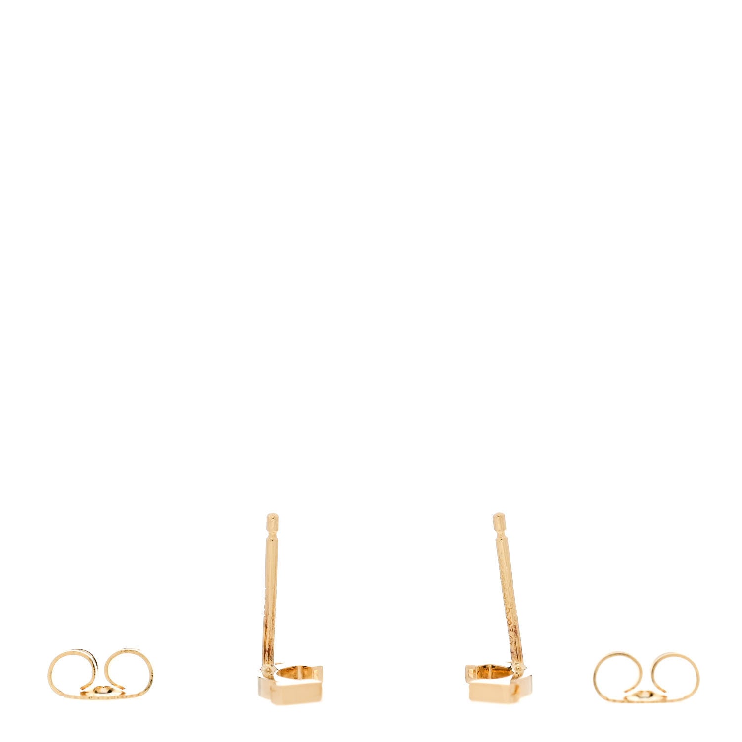 Tiffany 18K Yellow Gold T Smile Stud Earrings 3 of 6