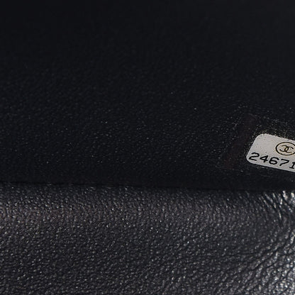 Chanel Metallic Caviar Chevron Quilted Mini Rectangular Flap Black 7 of 8