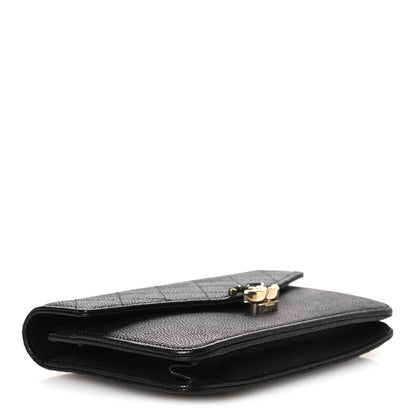 Chanel Grained Calfskin Quilted Cuba Wallet On Chain WOC Black 4 of 12