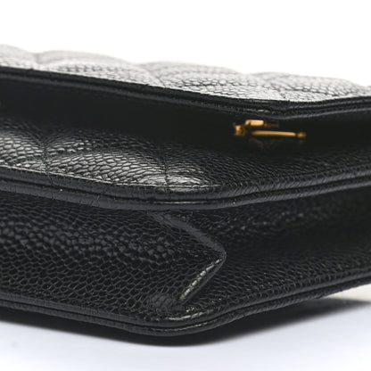 Chanel Caviar Quilted Wallet On Chain WOC Black 10 of 12