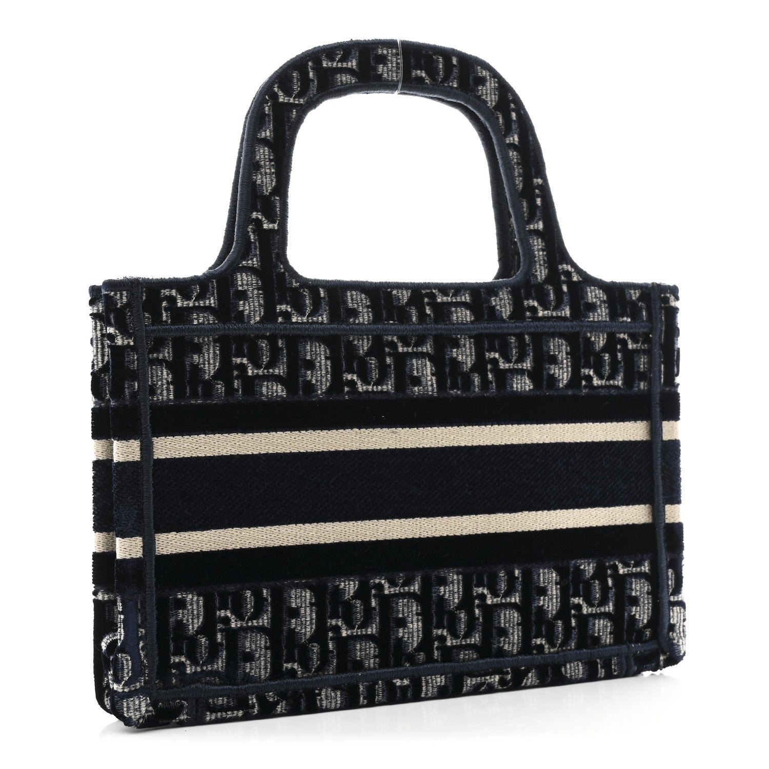 Christian Dior Velvet Oblique Mini Book Tote Blue 2 of 10