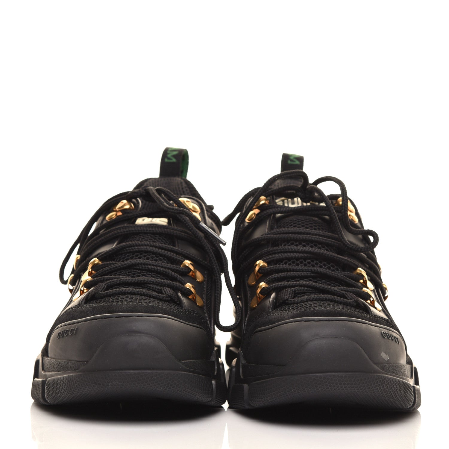 Gucci X SEGA Mesh Suede Calfskin Mens Flashtrek Sneakers 5.5 Black Silver 3 of 8
