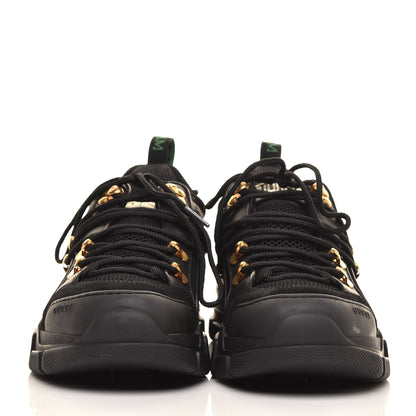 Gucci X SEGA Mesh Suede Calfskin Mens Flashtrek Sneakers 5.5 Black Silver 3 of 8