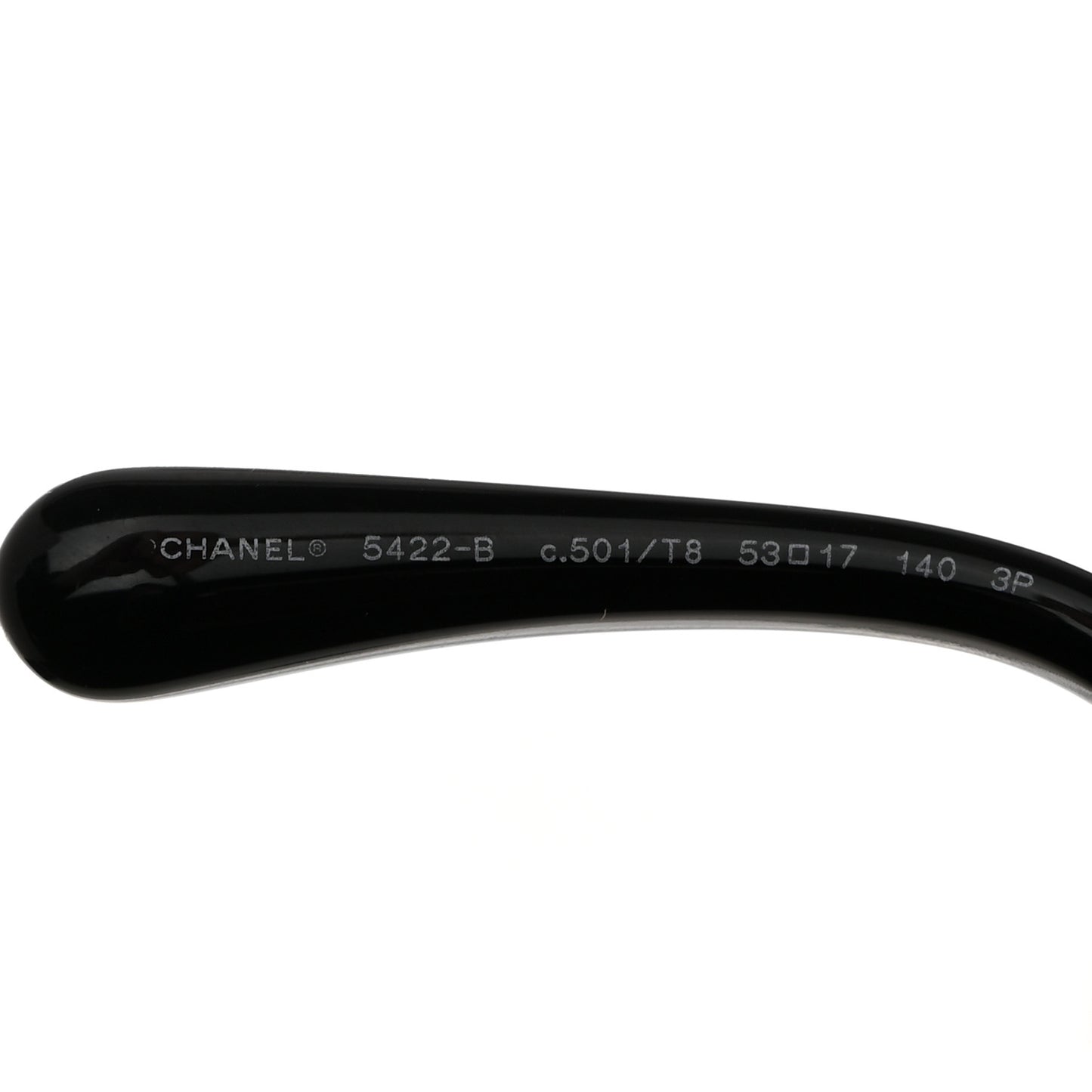 Acetate Strass Polarized Square Sunglasses 5422-B Black