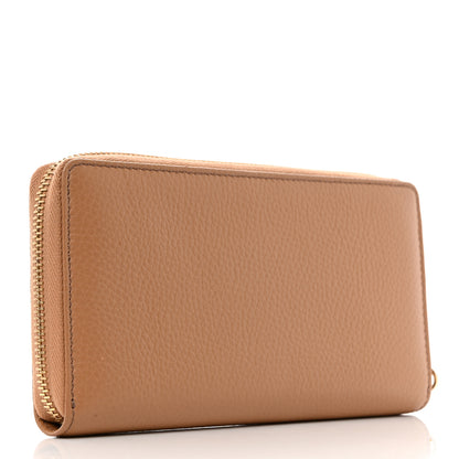 Gucci Pebbled Calfskin Soho Zip Around Wallet Camelia 3 of 8