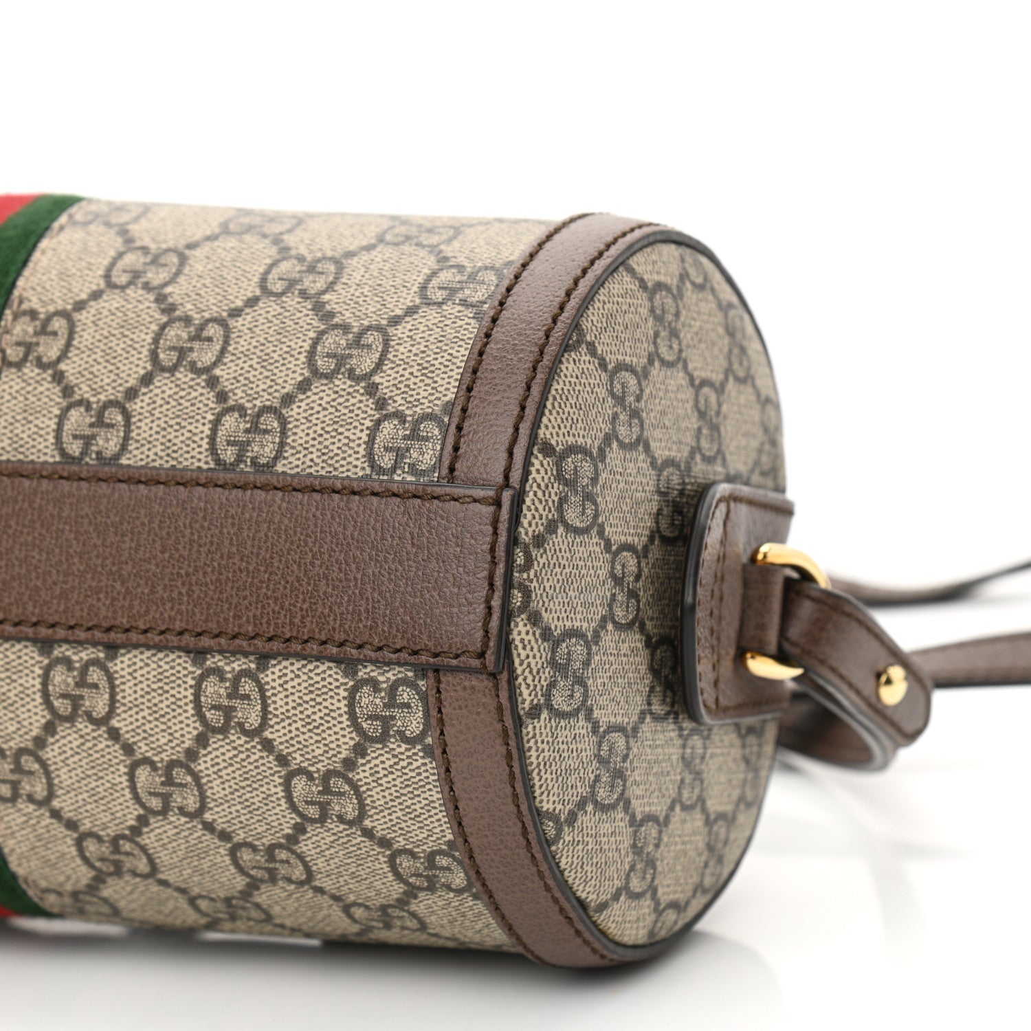 Gucci GG Supreme Monogram Web Small Ophidia Boston Bag Beige New Acero 10 of 10