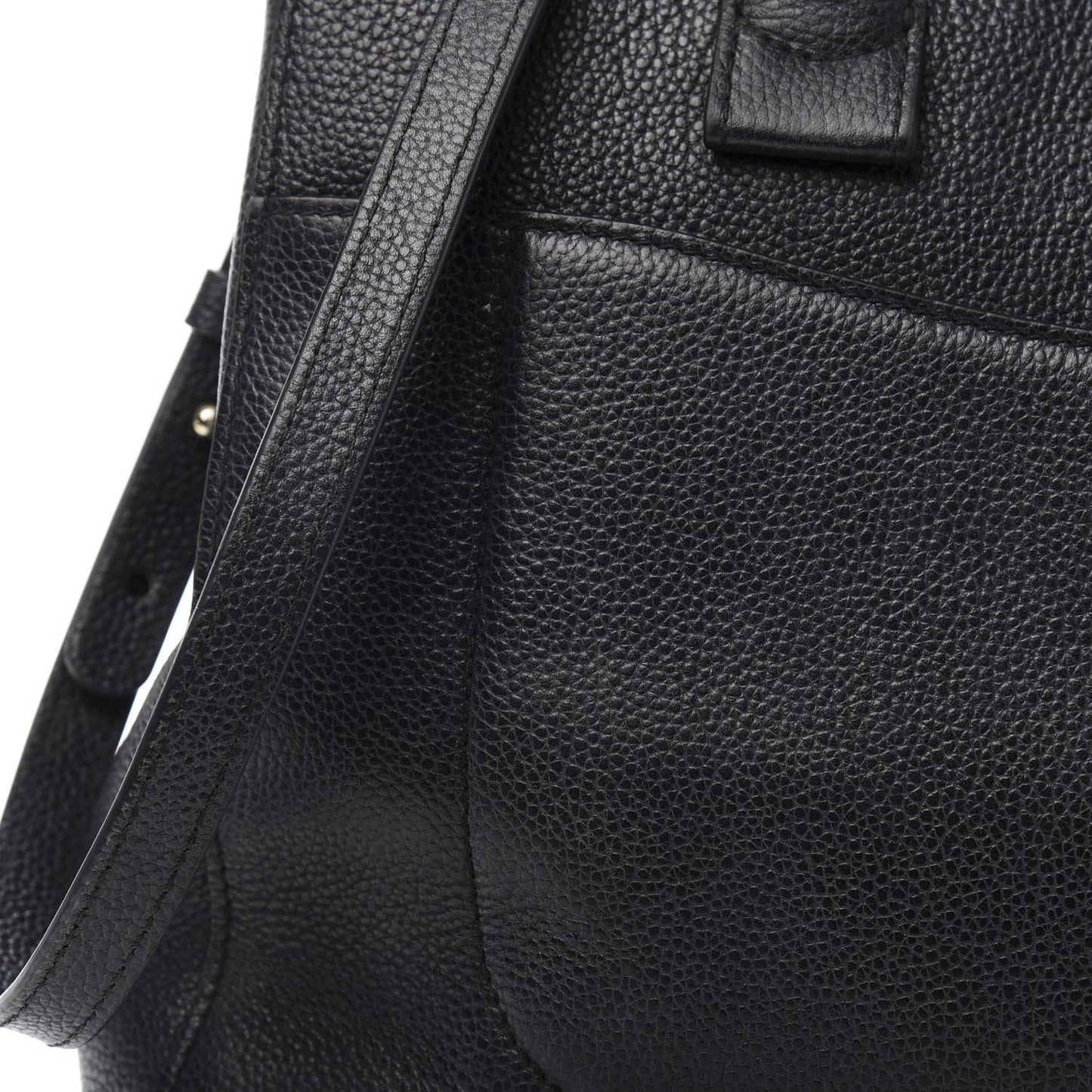 Grained Calfskin Small Neo Executive Shopper Tote Black