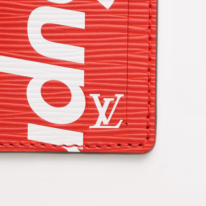 Louis Vuitton X SUPREME Epi Luggage Tag Set Black Red 4 of 4