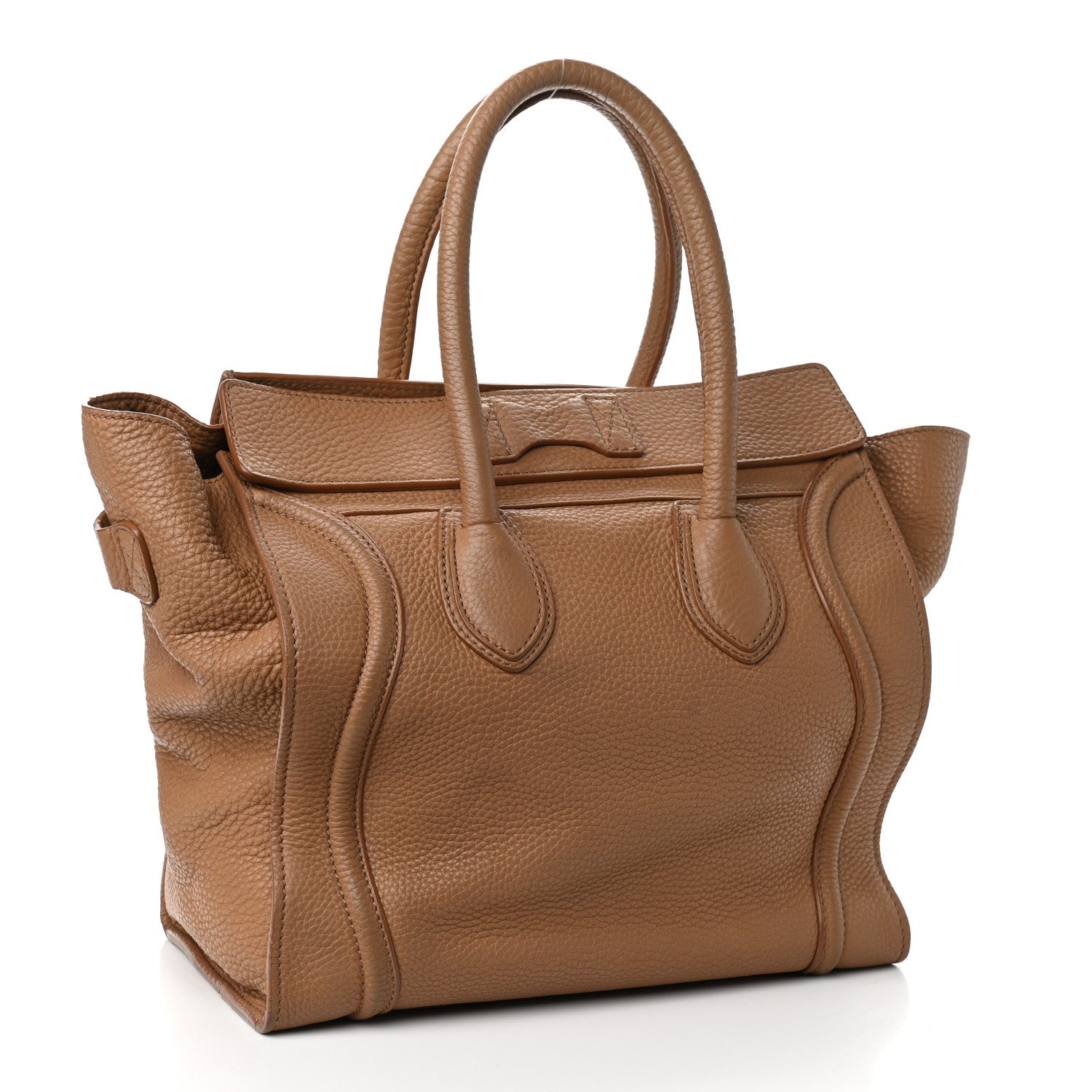 Celine Drummed Calfskin Mini Luggage Camel 2 of 7