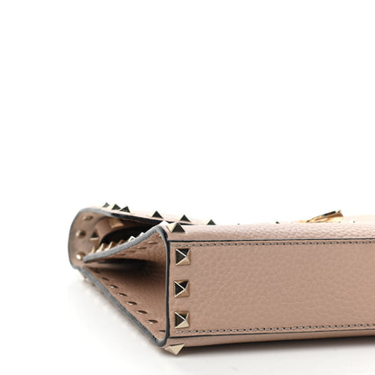 Valentino Garavani Pebbled Calfskin Medium Rockstud Flip Lock Crossbody Bag Poudre 10 of 14