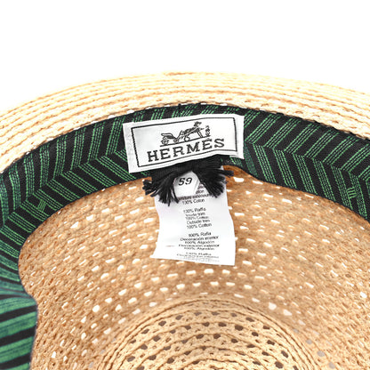 Hermes Braided Raffia Chevrons H Enzo Hat 59 Naturel 8 of 9