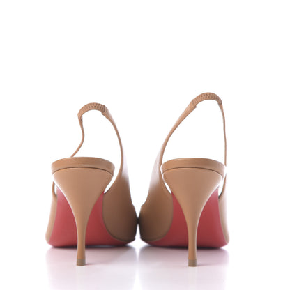 Christian Louboutin Nappa Clare Sling 80 Pumps 35 Cafe Creme 5 of 10