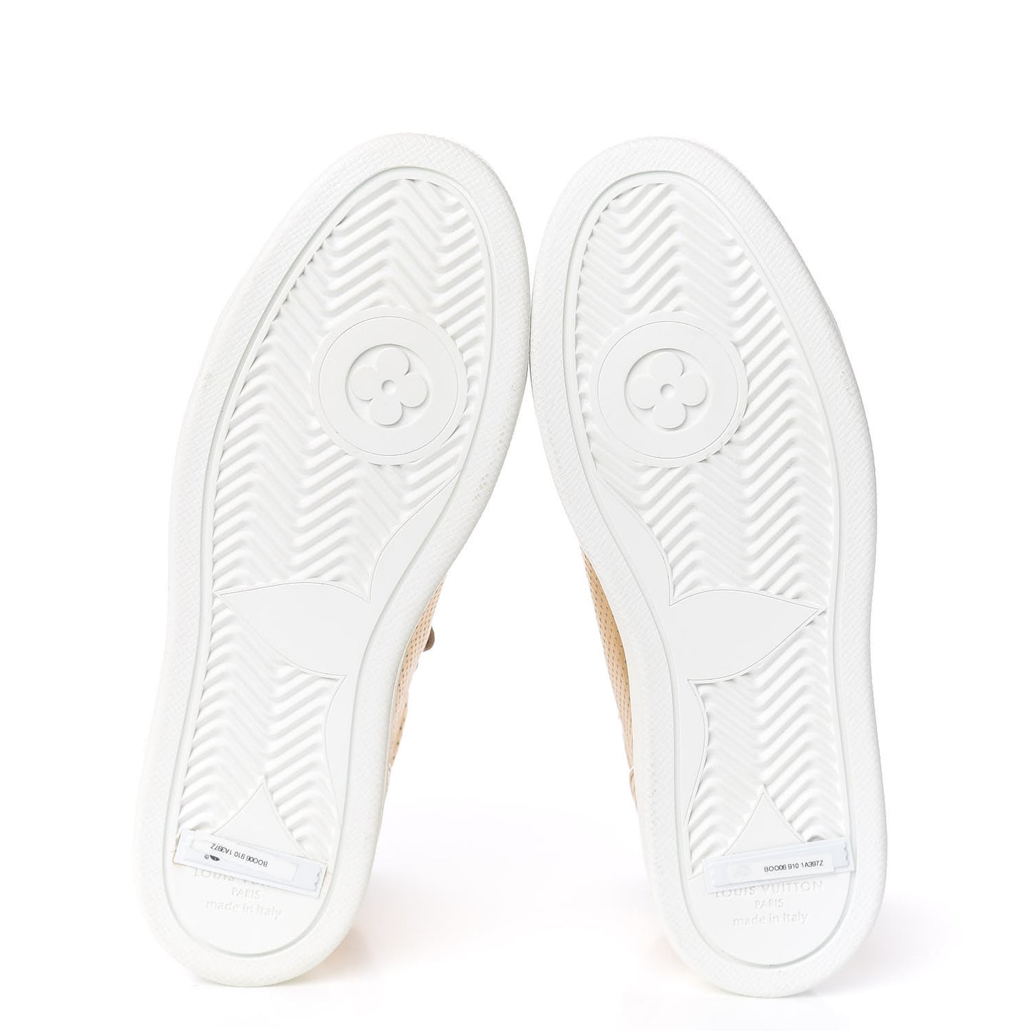 Calfskin Monogram Boombox High Top Sneakers 37 Gold