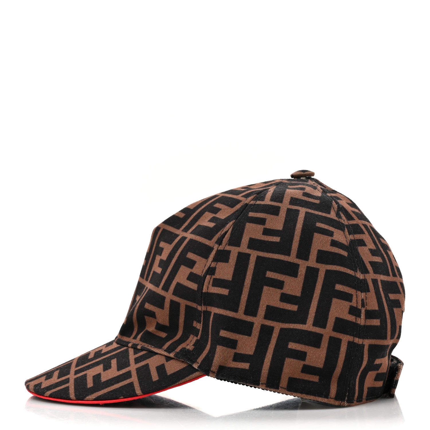 Fendi Canvas FF Reloaded Baseball Hat Tobacco Red 6 of 8