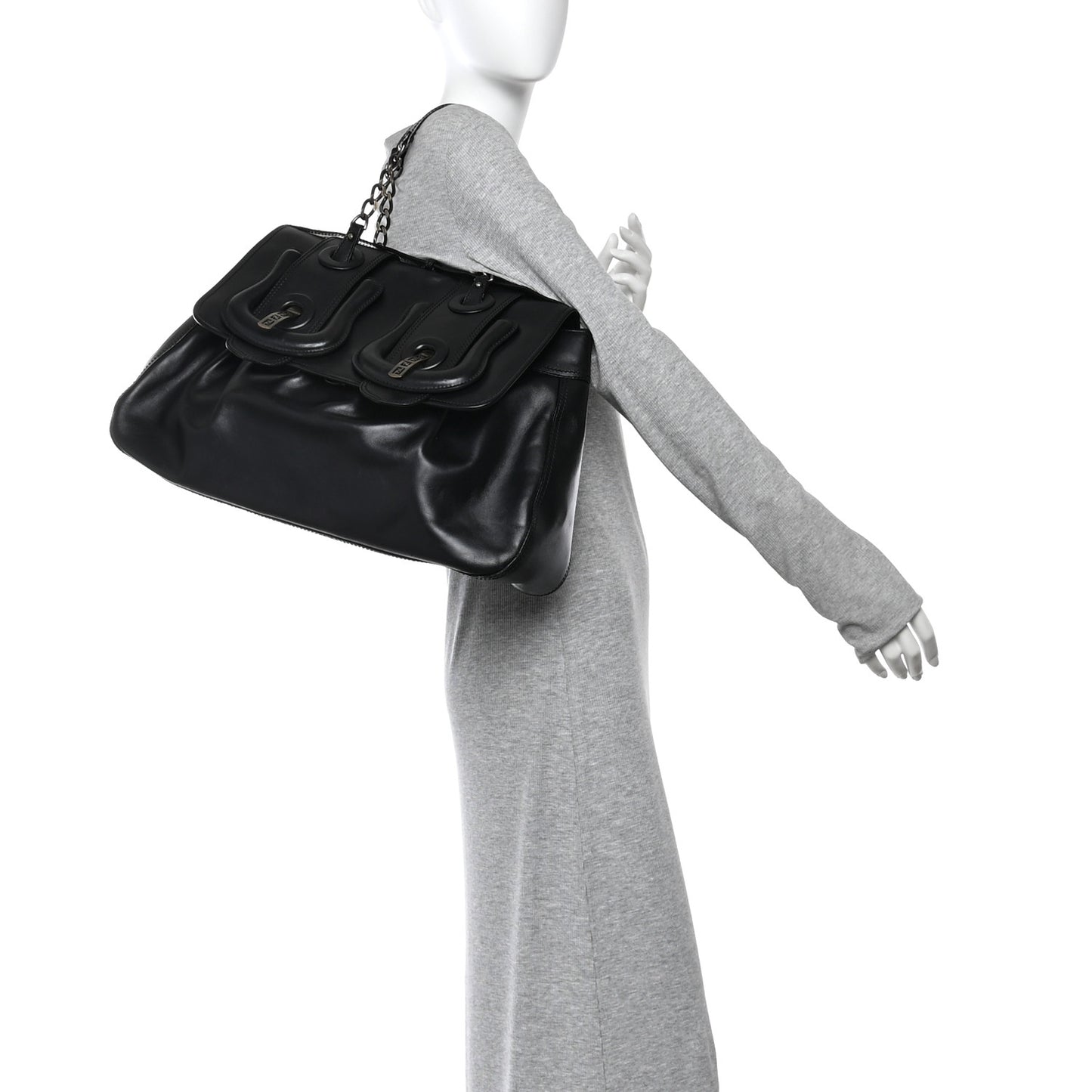 Cuoio Large B Bag Black