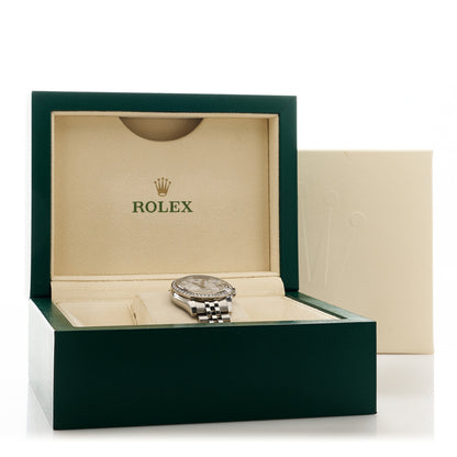 Rolex Stainless Steel 18K White Gold Diamond Bezel Meteorite 31mm Oyster Perpetual Datejust Watch 178384 5 of 5
