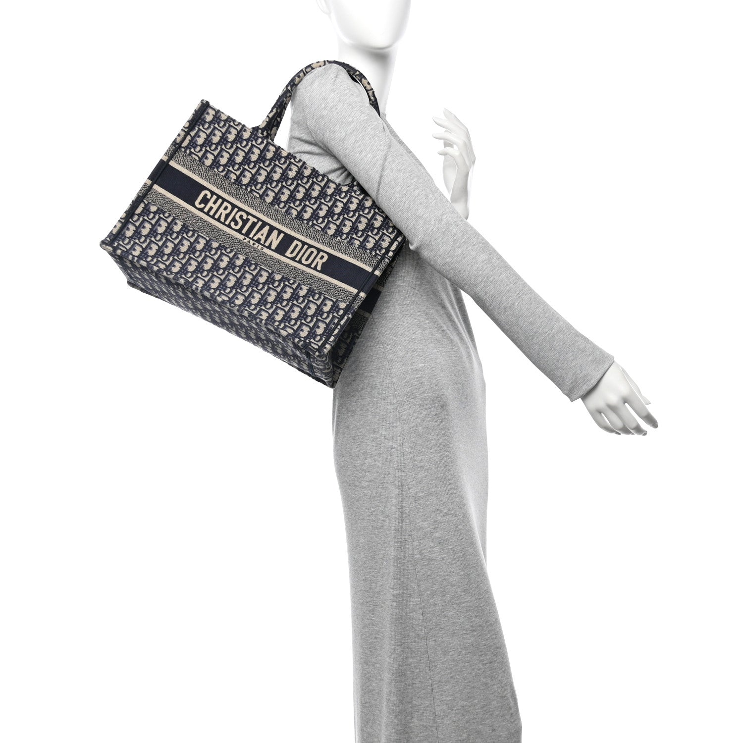 Christian Dior Oblique Medium Book Tote Blue Multicolor 2 of 10