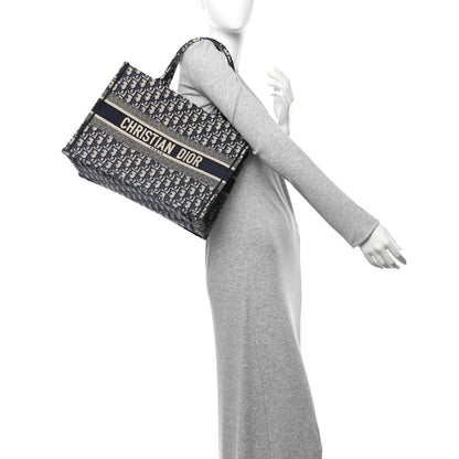 Christian Dior Oblique Medium Book Tote Blue Multicolor 2 of 10