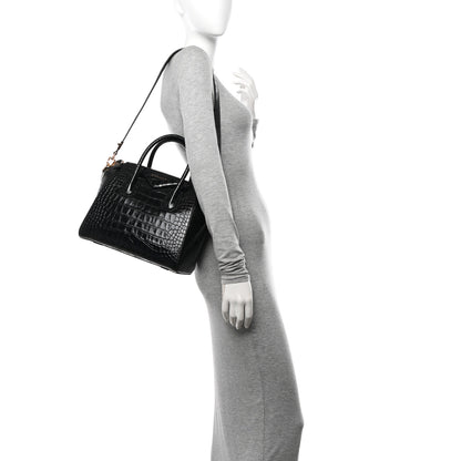 Givenchy Calfskin Crocodile Embossed Small Antigona Black 2 of 10