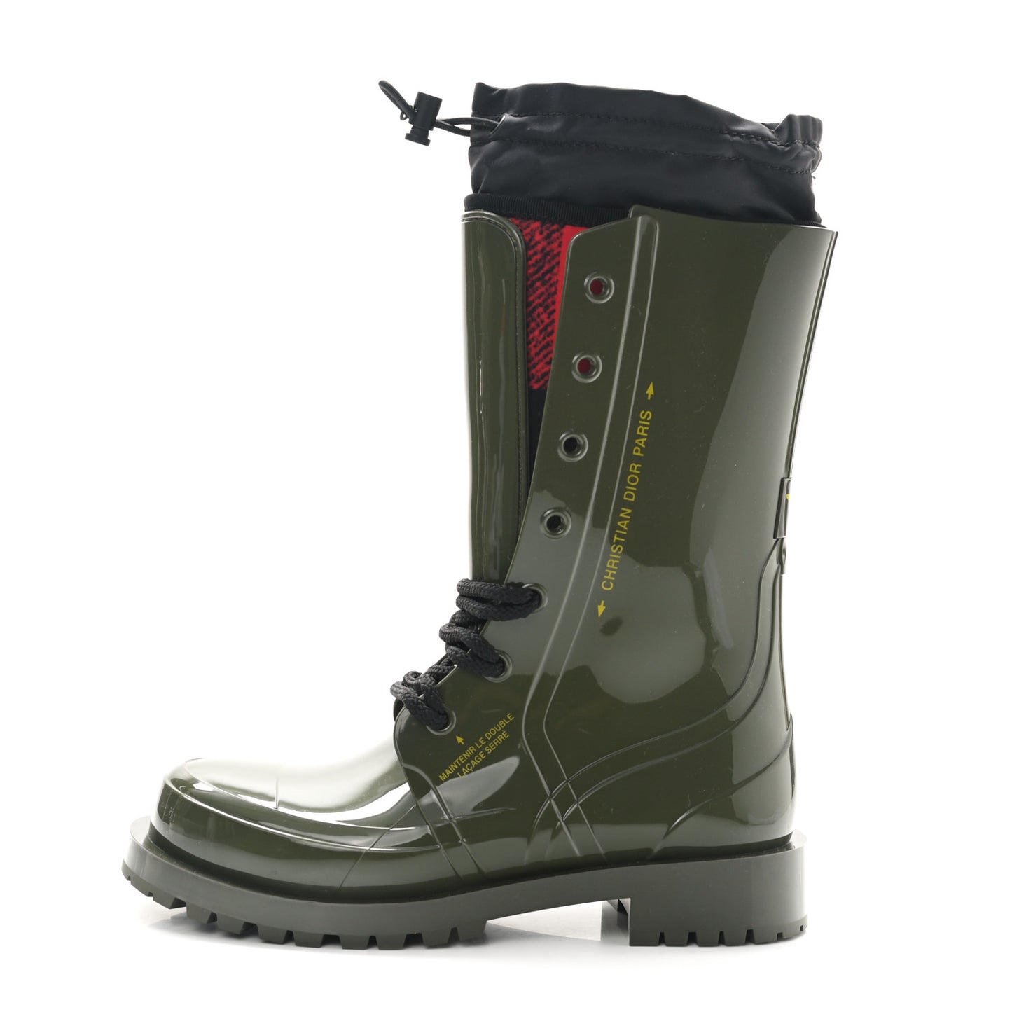 Rubber Diorcamp Low Boots 37 Military