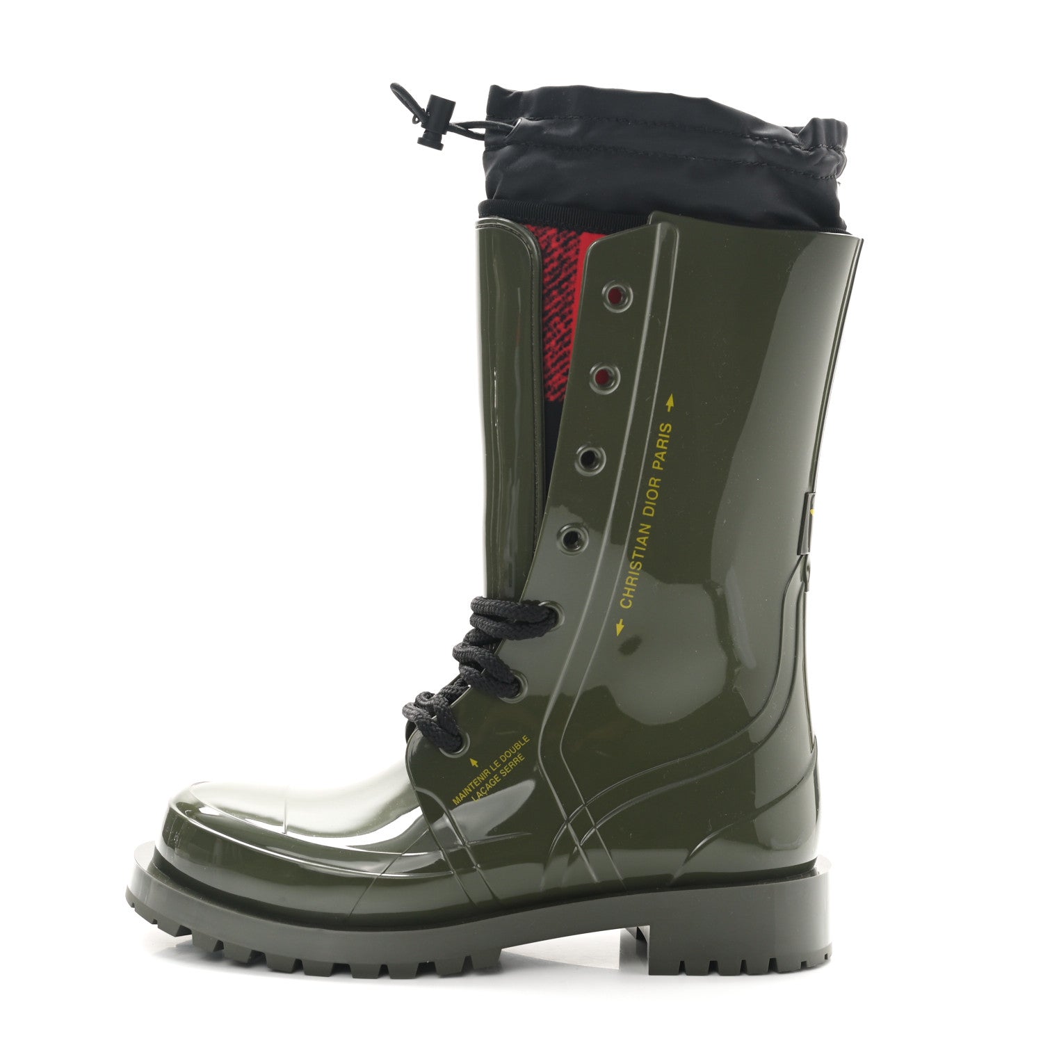 Christian Dior Rubber Diorcamp Low Boots 37 Military 1 of 7