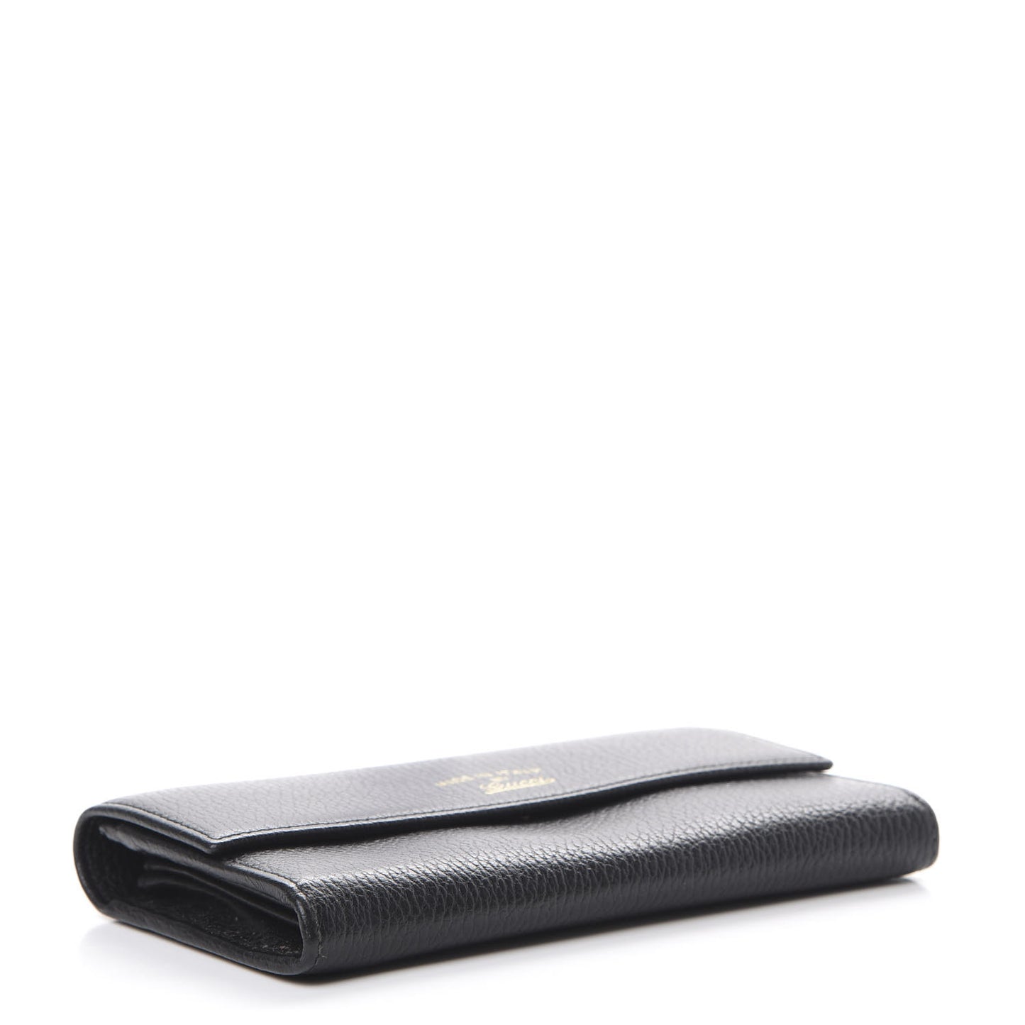 Dollar Calfskin Swing Continental Wallet Black