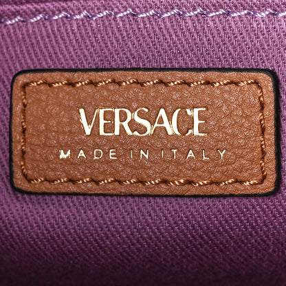 Versace Grained Calfskin La Medusa Flap Shoulder Bag Brown 6 of 12