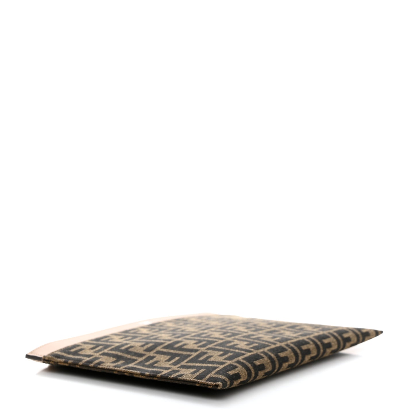 Vitello King Jacquard FF 1974 Medium Flat Pouch Tobacco Moro Sand