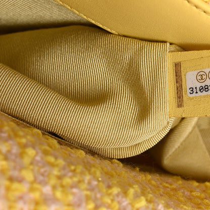 Chanel Tweed Quilted Large Chanel 19 Flap Yellow 7 of 10