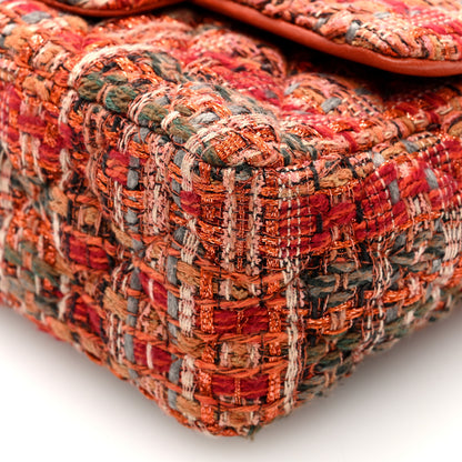 Chanel Tweed Quilted Mini Rectangular Flap Orange Multicolor 10 of 10