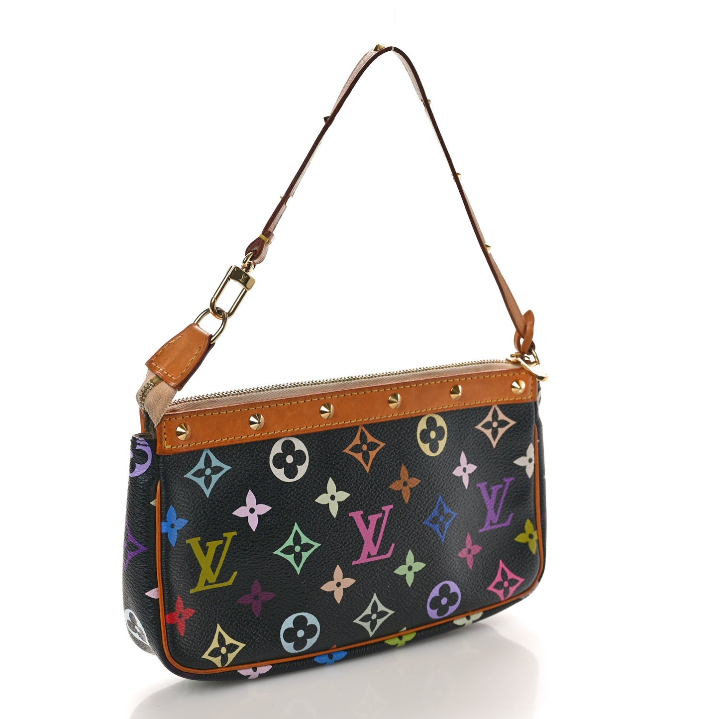 Monogram Multicolor Pochette Accessories Black