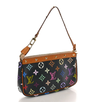Louis Vuitton Monogram Multicolor Pochette Accessories Black 3 of 10