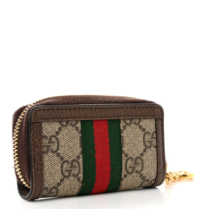 Gucci GG Supreme Monogram Web Ophidia Zip Around Key Case Beige New Acero 3 of 6