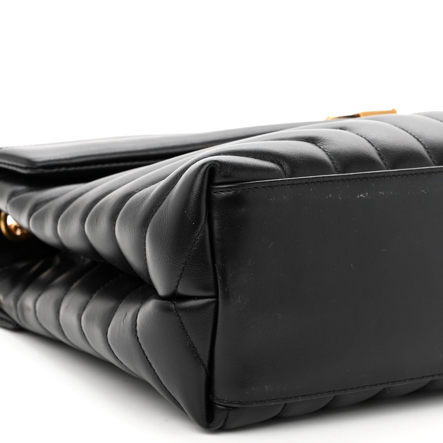 Saint Laurent Calfskin Y Quilted Monogram Medium Loulou Chain Satchel Black 8 of 9