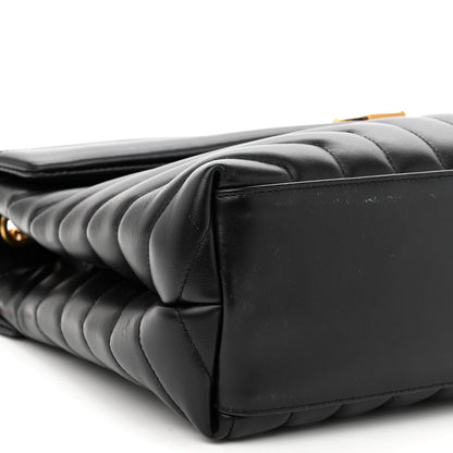 Saint Laurent Calfskin Y Quilted Monogram Medium Loulou Chain Satchel Black 8 of 9