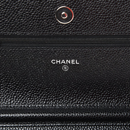Chanel Caviar Quilted Wallet On Chain WOC Black 5 of 11