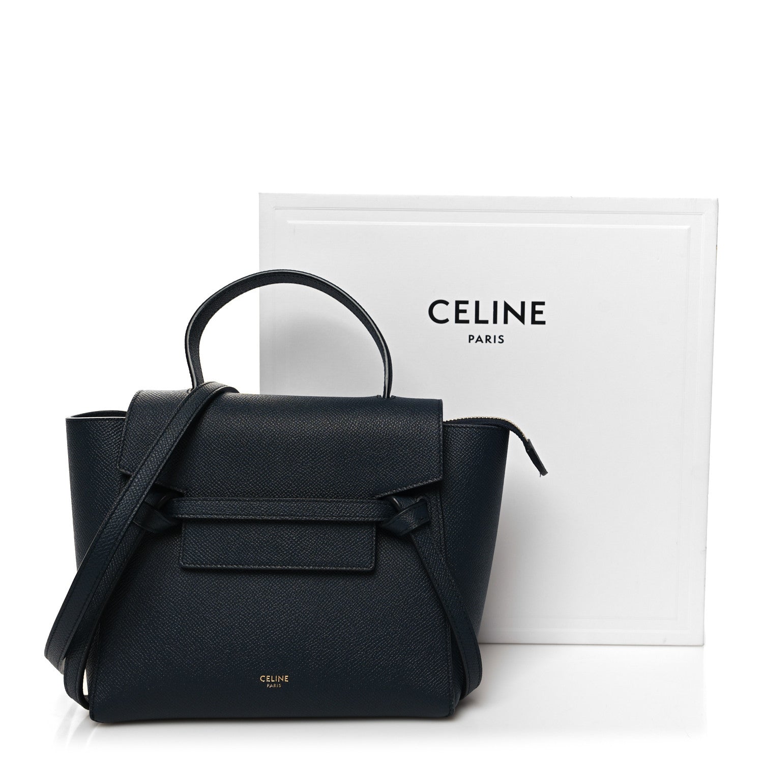 Celine Grained Calfskin Nano Belt Bag Abyss Blue 11 of 11