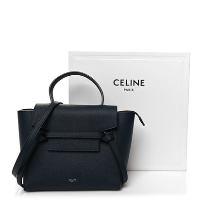 Celine Grained Calfskin Nano Belt Bag Abyss Blue 11 of 11