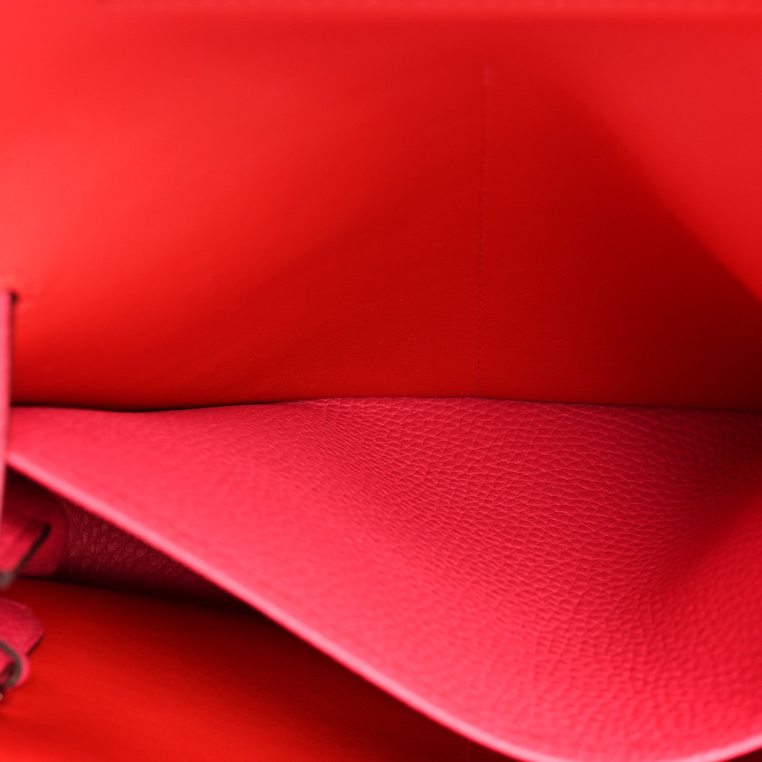 Hermes Taurillon Clemence Halzan 25 Rouge De Coeur Rose Extreme 6 of 9