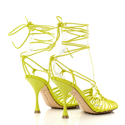 Bottega Veneta Nappa Dot Ankle Tie Sandals 36 Kiwi 4 of 8