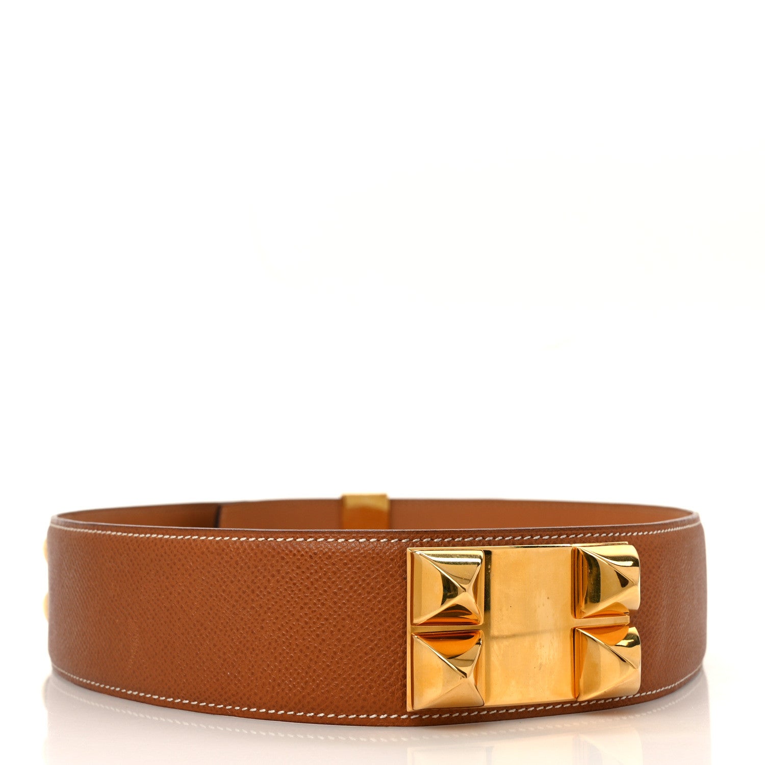 Hermes Epsom Collier De Chien CDC Belt 80 32 Gold 2 of 7