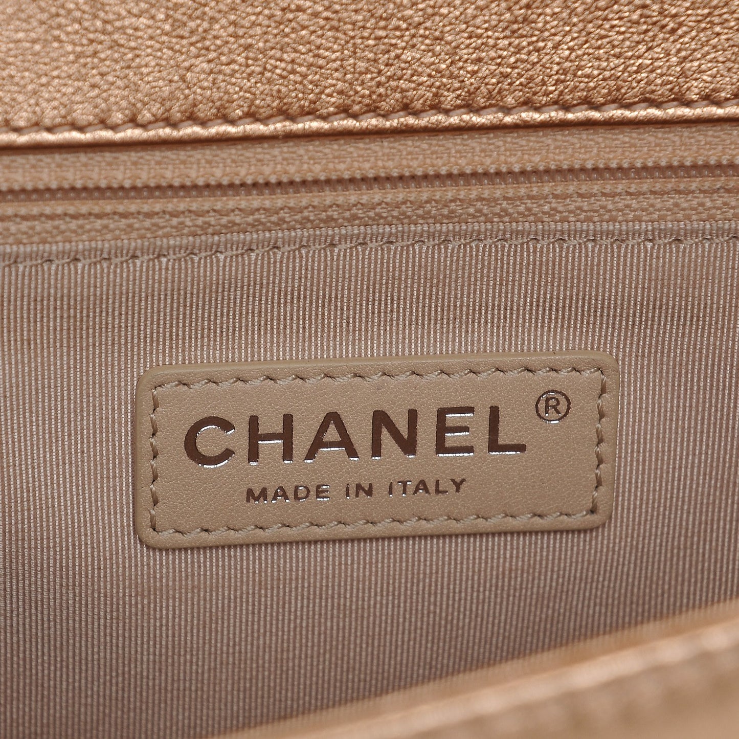 Perforated Lambskin New Medium Boy Flap Rose Gold