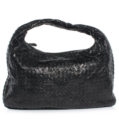 Bottega Veneta Nappa Intrecciato Embossed Medium Veneta Hobo Black 1 of 7