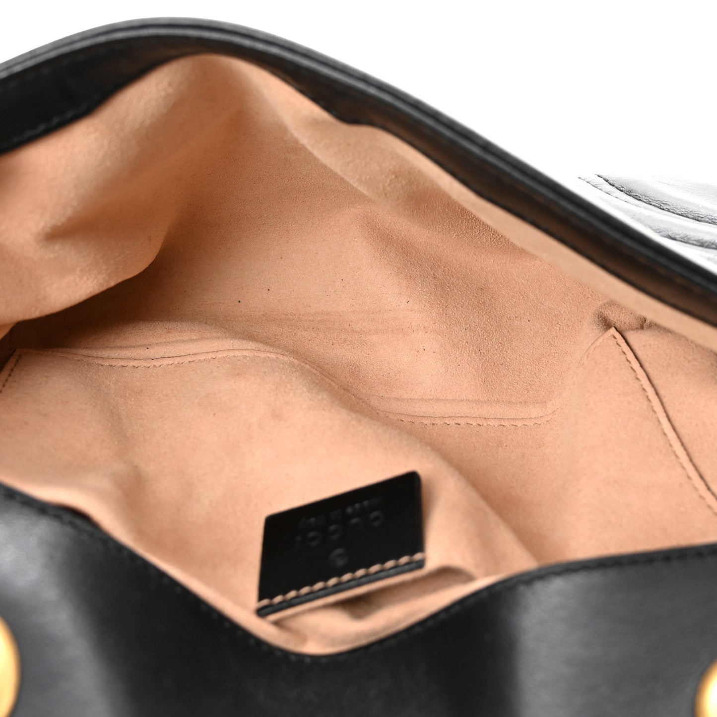 Calfskin Matelasse Mini GG Marmont Shoulder Bag Black