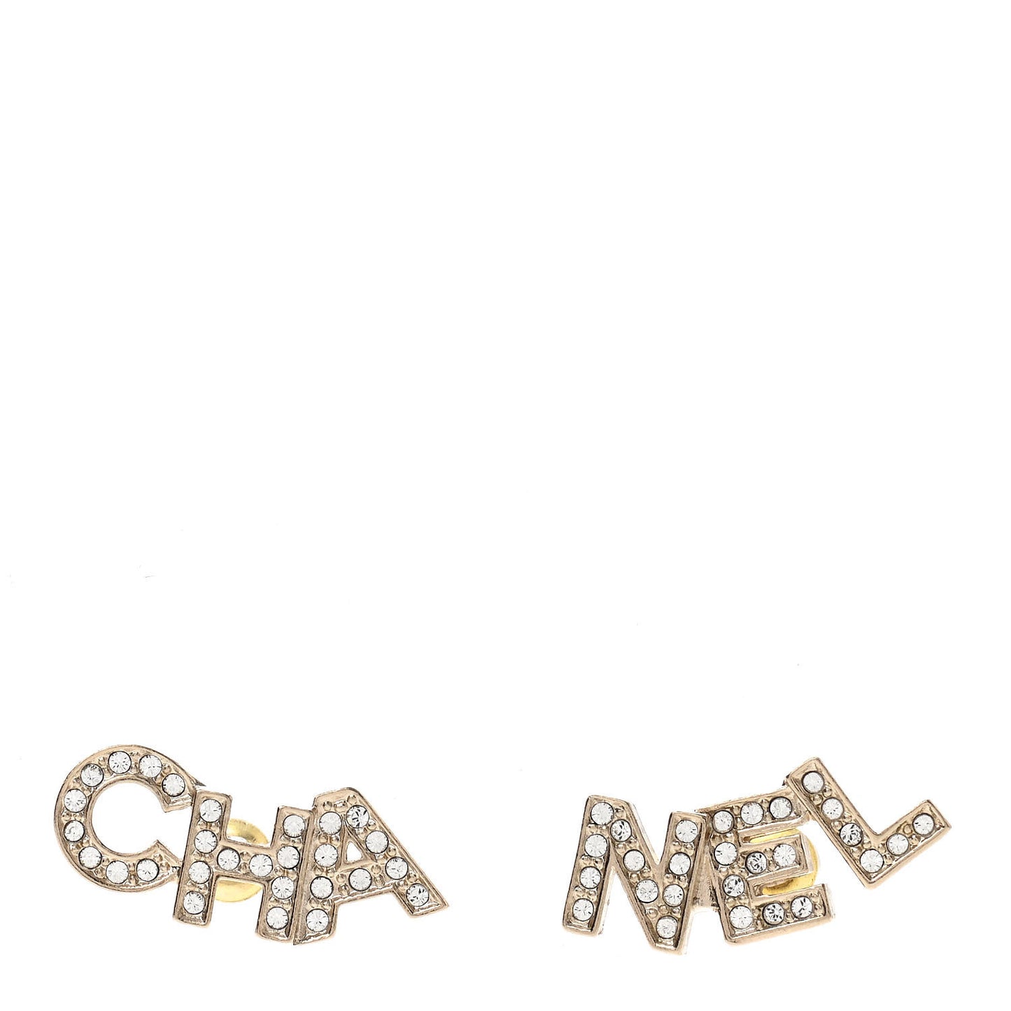 Crystal Pearl Signature Stud Earrings Gold