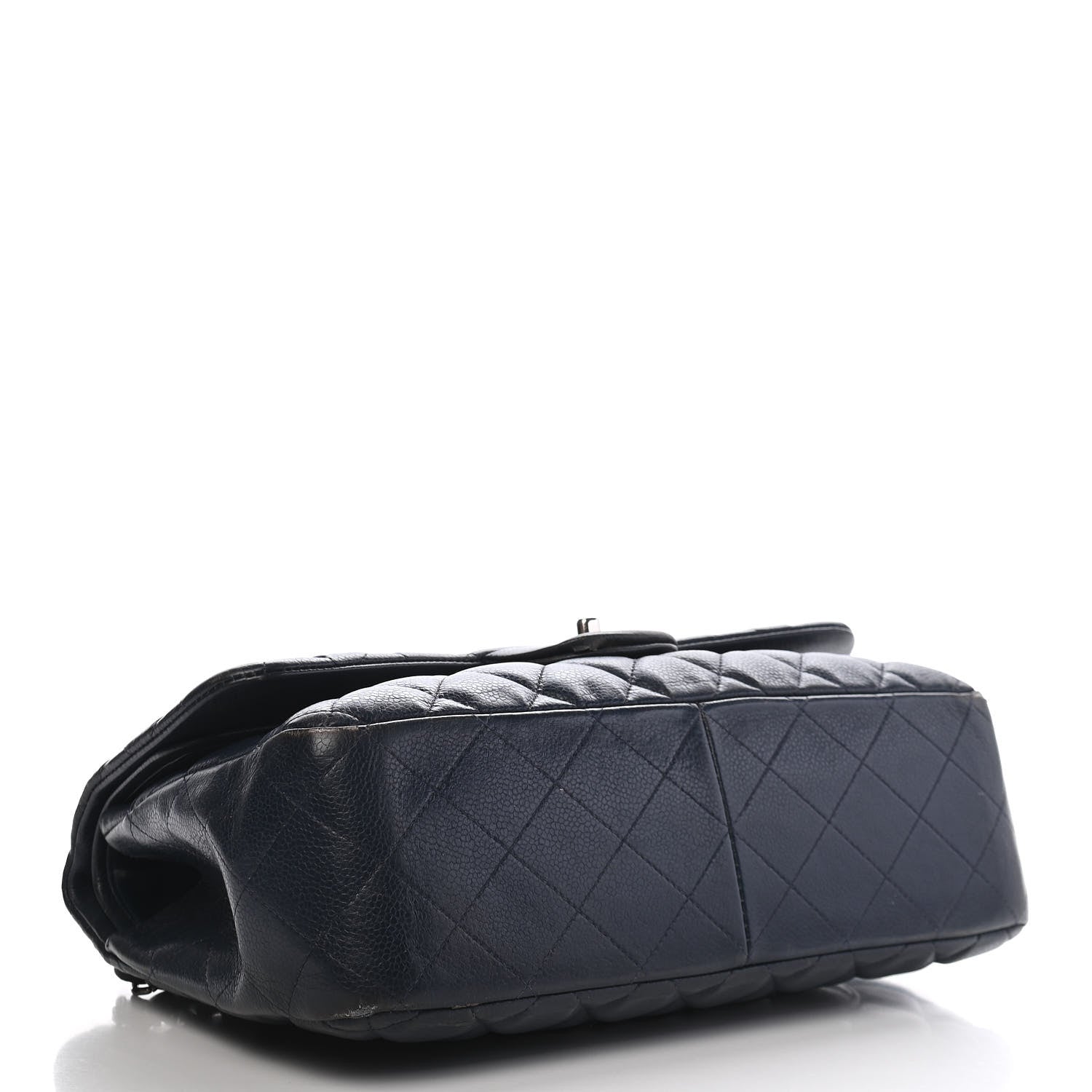 Chanel Caviar Quilted Jumbo Double Flap Navy 4 of 15