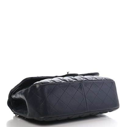 Chanel Caviar Quilted Jumbo Double Flap Navy 4 of 15