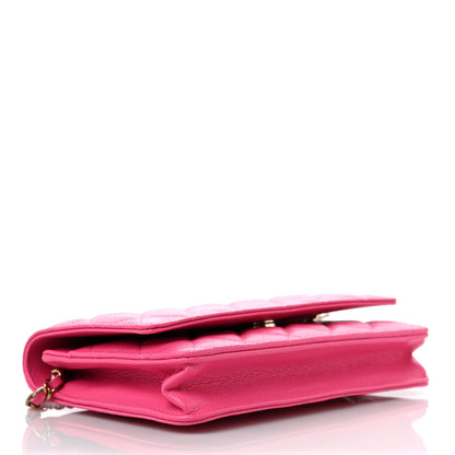 Chanel Caviar Quilted Wallet On Chain WOC Fuchsia 4 of 10
