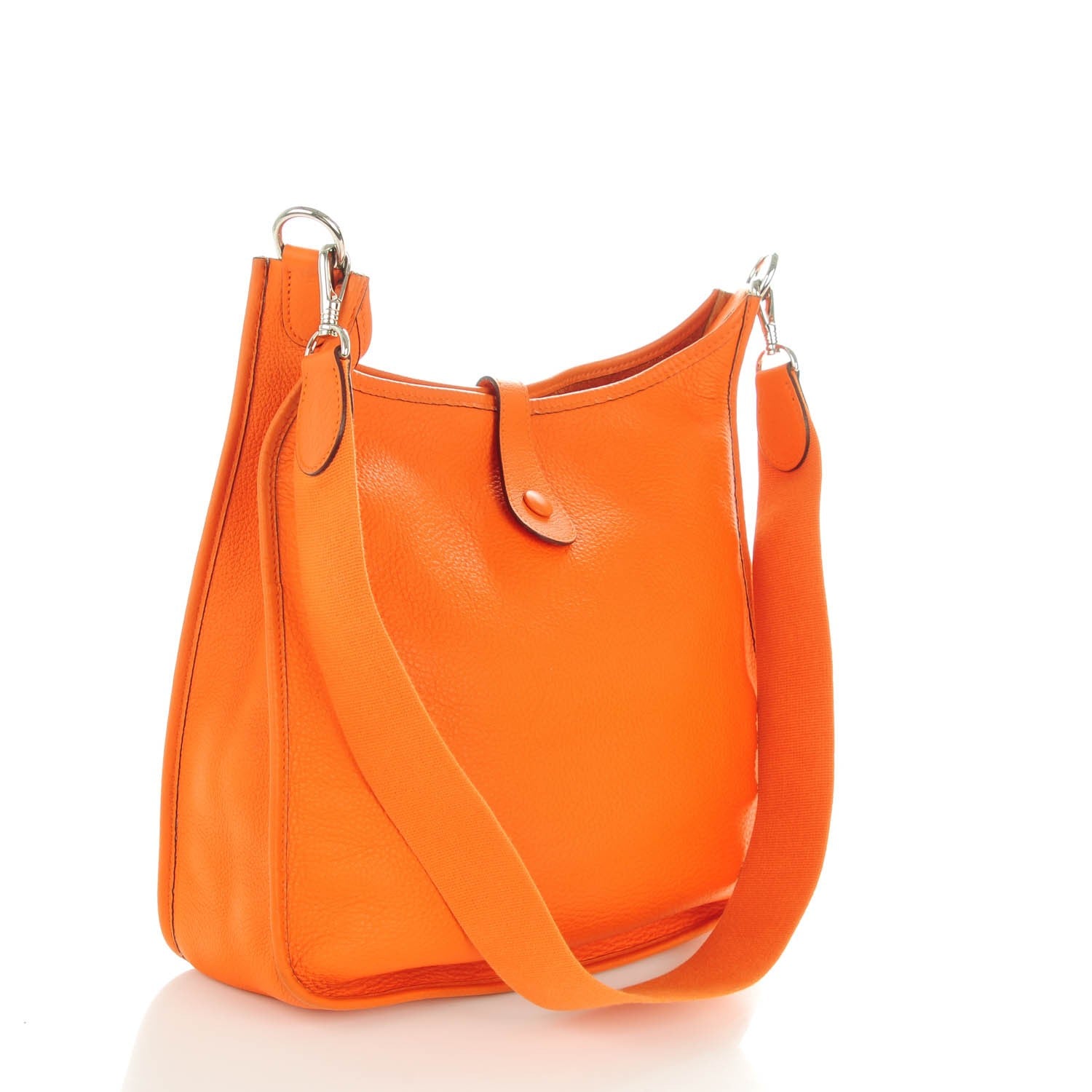 Hermes Taurillon Clemence Evelyne GM Orange 3 of 7