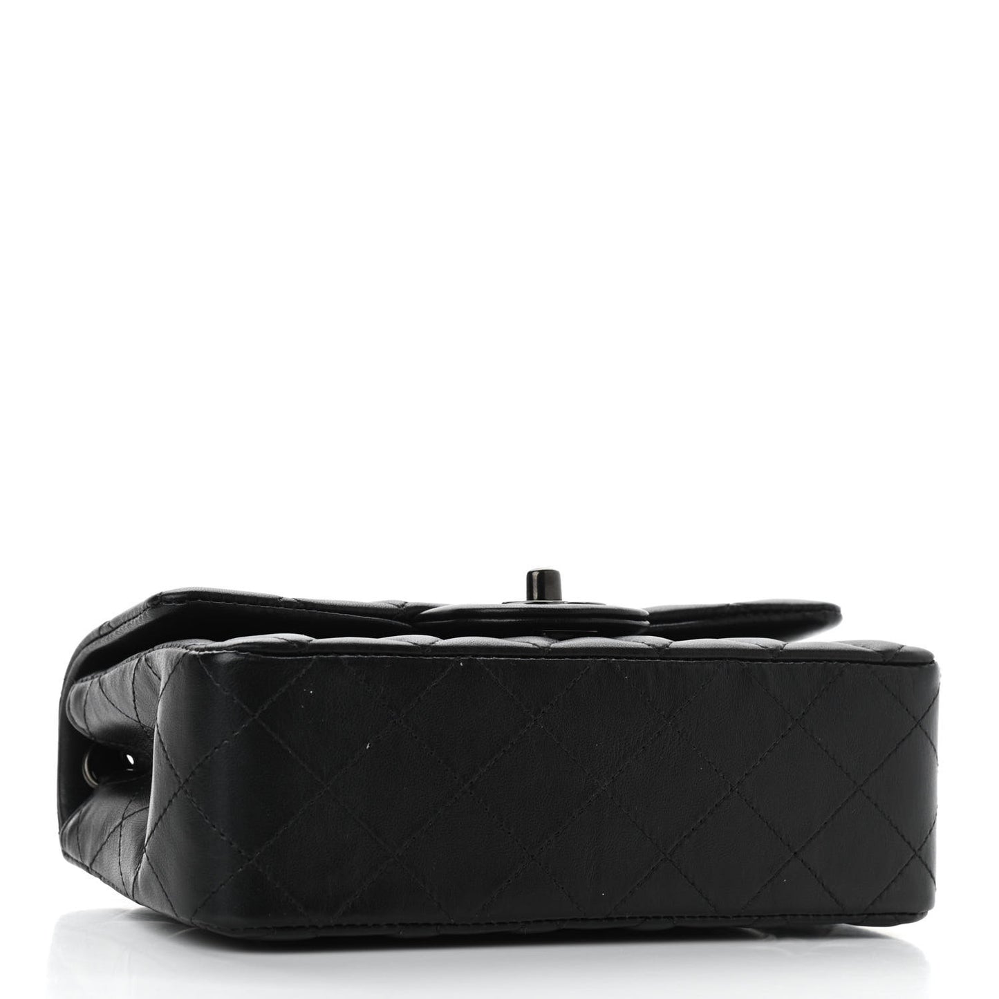 Lambskin Quilted Mini Rectangular Flap So Black